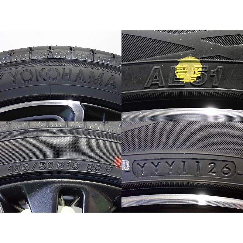 プリウス 【中古】195/50R19 サマータイヤ アルミホイール単品