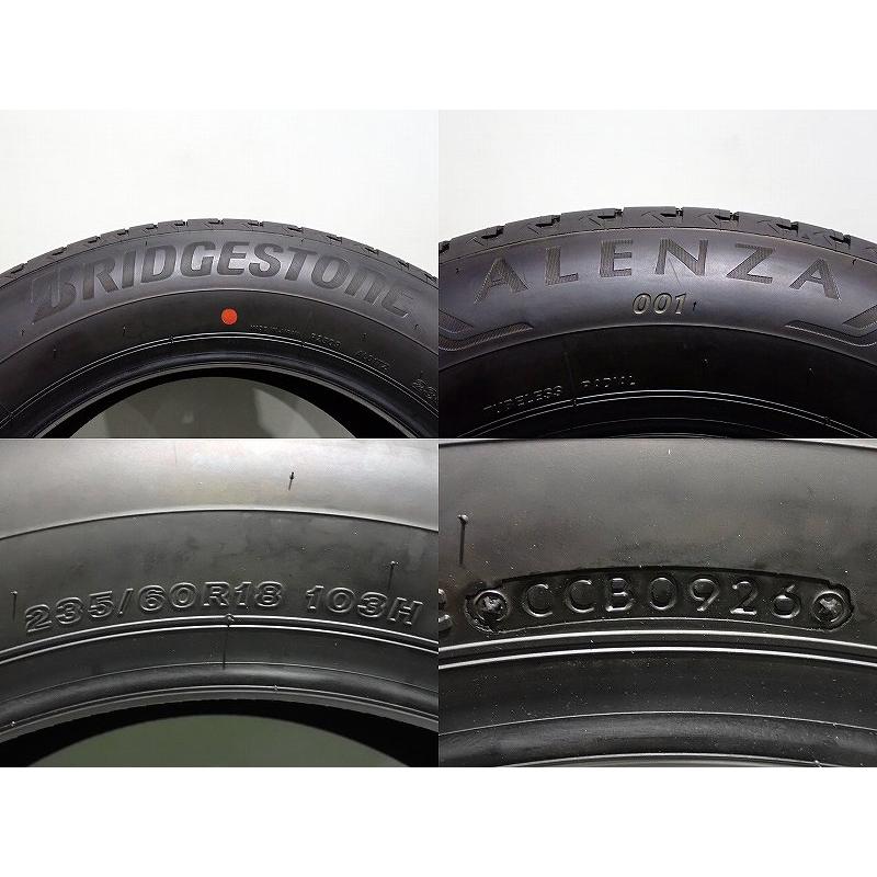 【中古】235/60R18 サマータイヤ 4本セット ブリヂストン アレンザ001 ( 18インチ 新車外し 235/60-18 )の画像