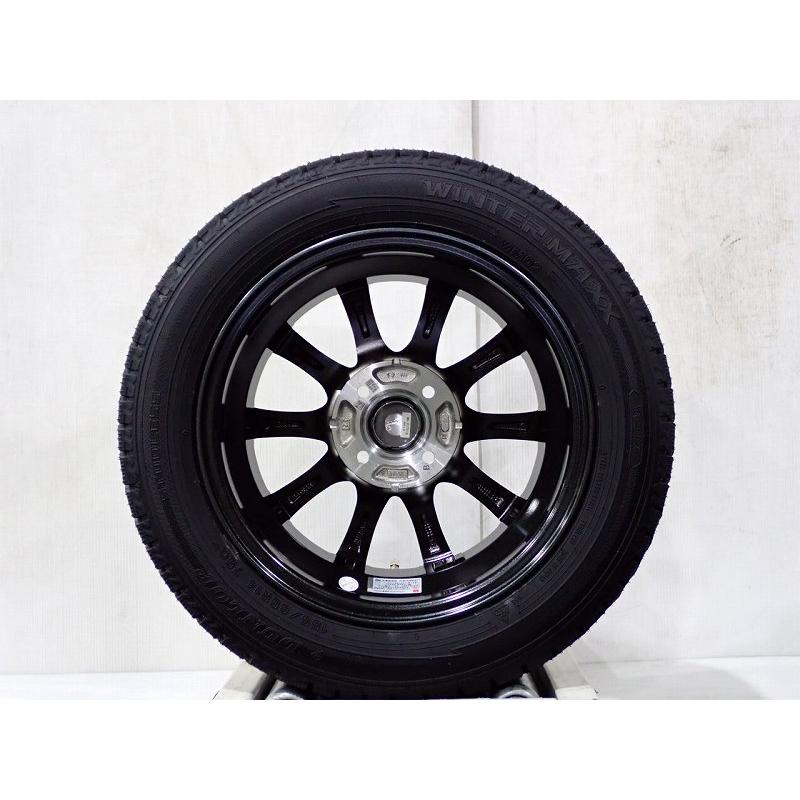 ★社外アルミホイール 155/65R14 ダンロップ ウインターマックス 4本 DUNLOP（ダンロップ） 155/65R14 スタッドレスタイヤ アルミホイール 4