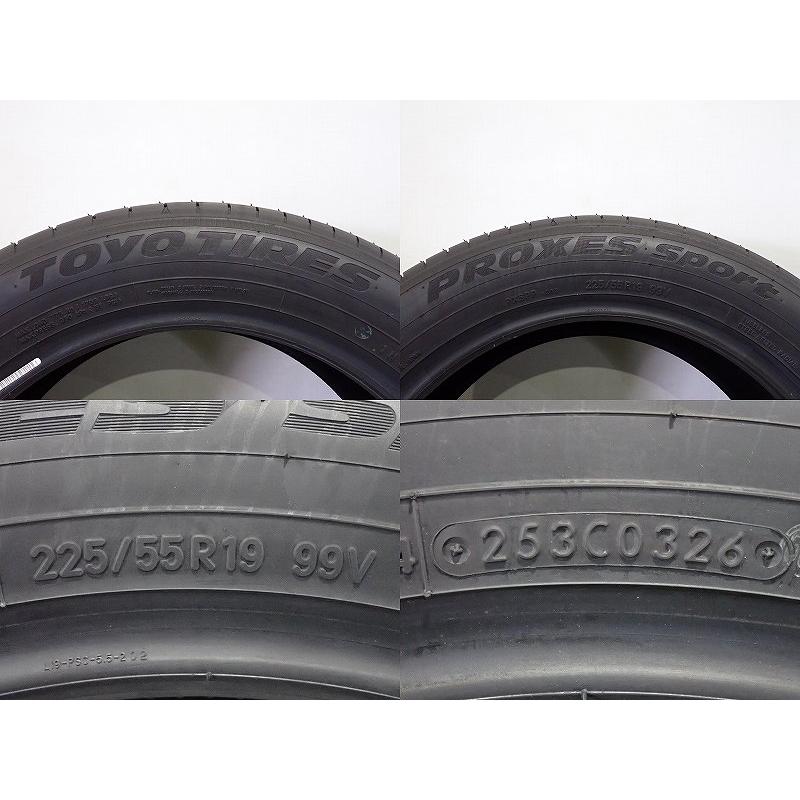 中古】225/55R19 サマータイヤ 4本セット トーヨー プロクセススポーツ