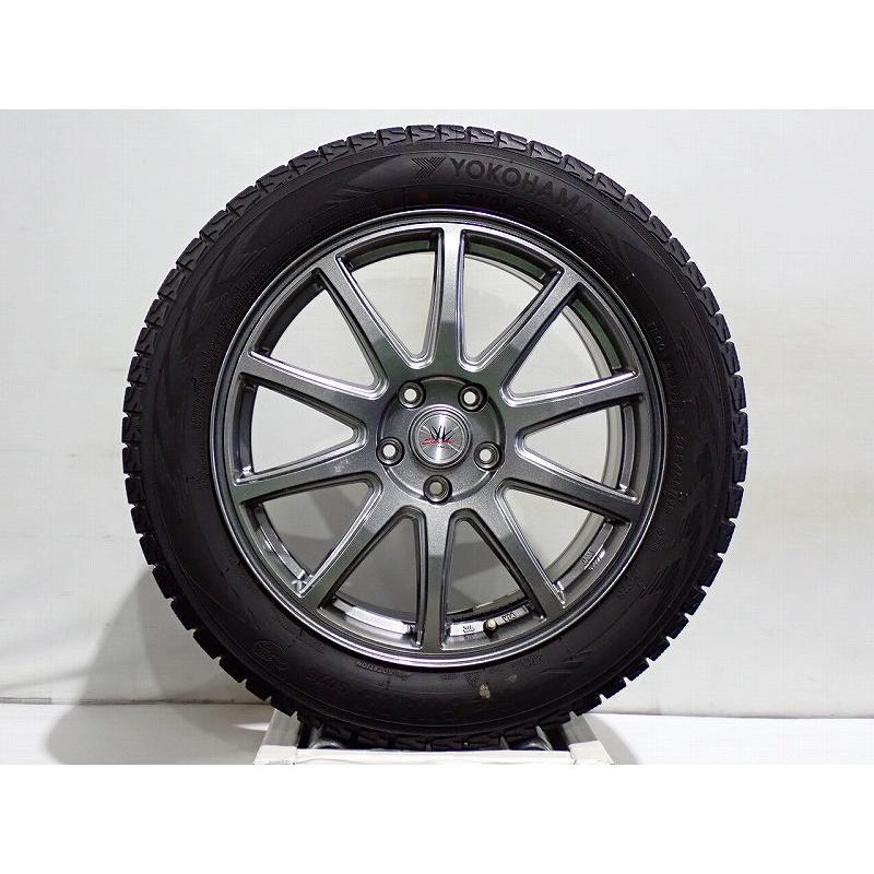 ロクサーニ 【中古】225/55R18 スタッドレスタイヤ アルミホイール 4本 