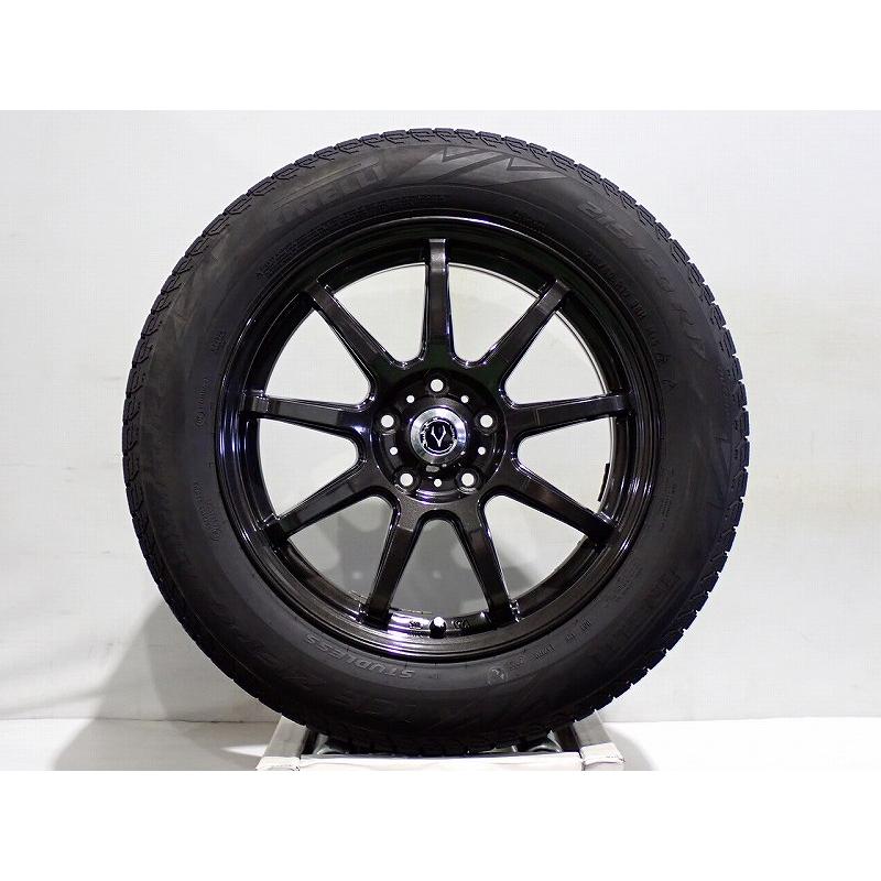 中古】215/60R17 スタッドレスタイヤ アルミホイール 4本セット ピレリ