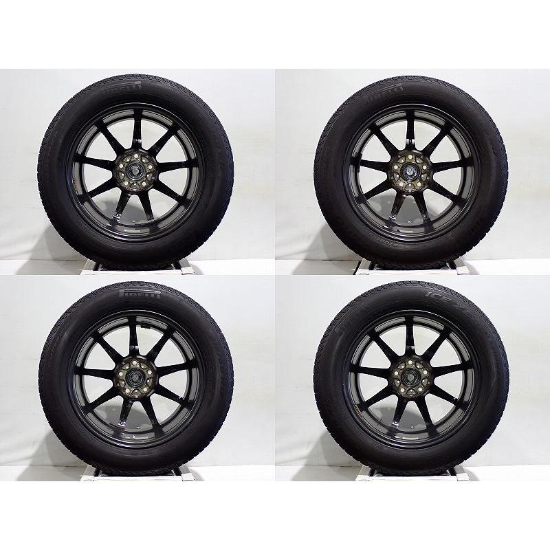 中古】215/60R17 スタッドレスタイヤ アルミホイール 4本セット ピレリ