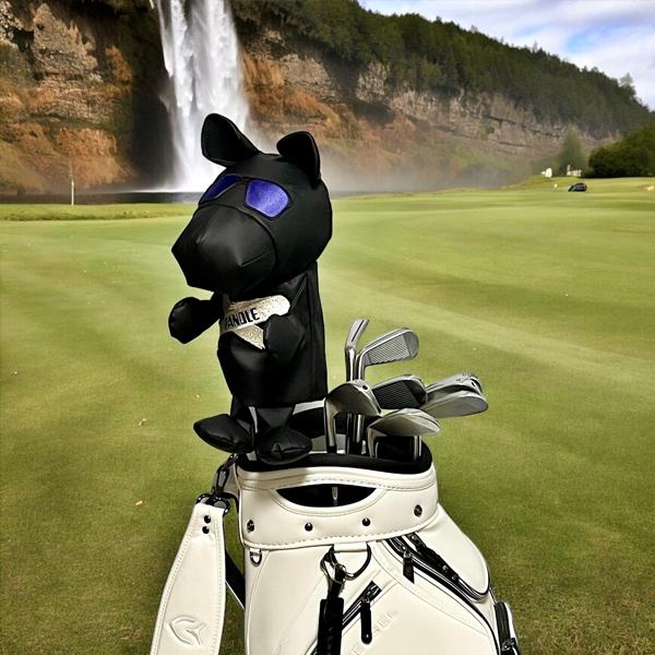 4クローバークロス パンドル ヘッドカバー【 ブラック