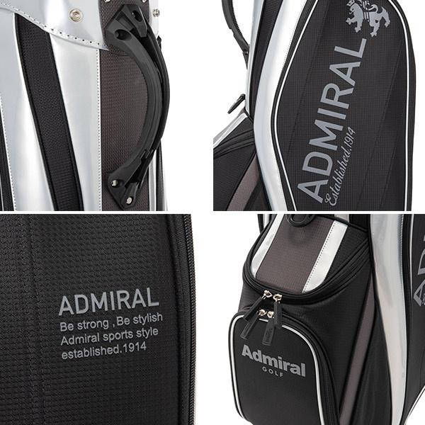 アドミラル 総エナメル キャディバッグ 黒 新品 admiral 9型 アドミラル 総エナメル キャディバッグ 黒 新品 admiral 9型