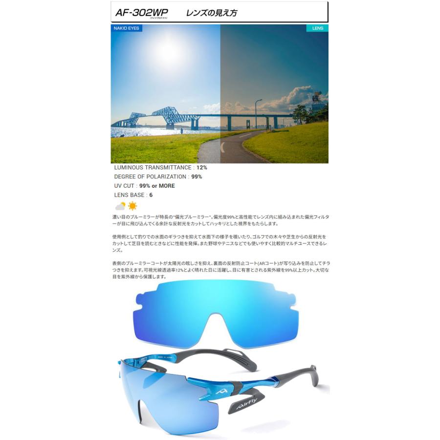 AirFly エアフライ AF-302WP レディース スポーツ サングラス 偏光