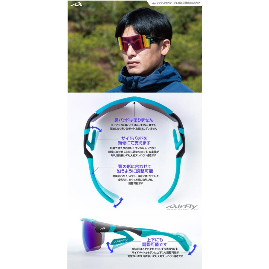 AirFly エアフライ AF-305 CYMT P サングラス 偏光レンズ組込み AirFly エアフライ AF-305 CYMT P サングラス 偏光レンズ組込み