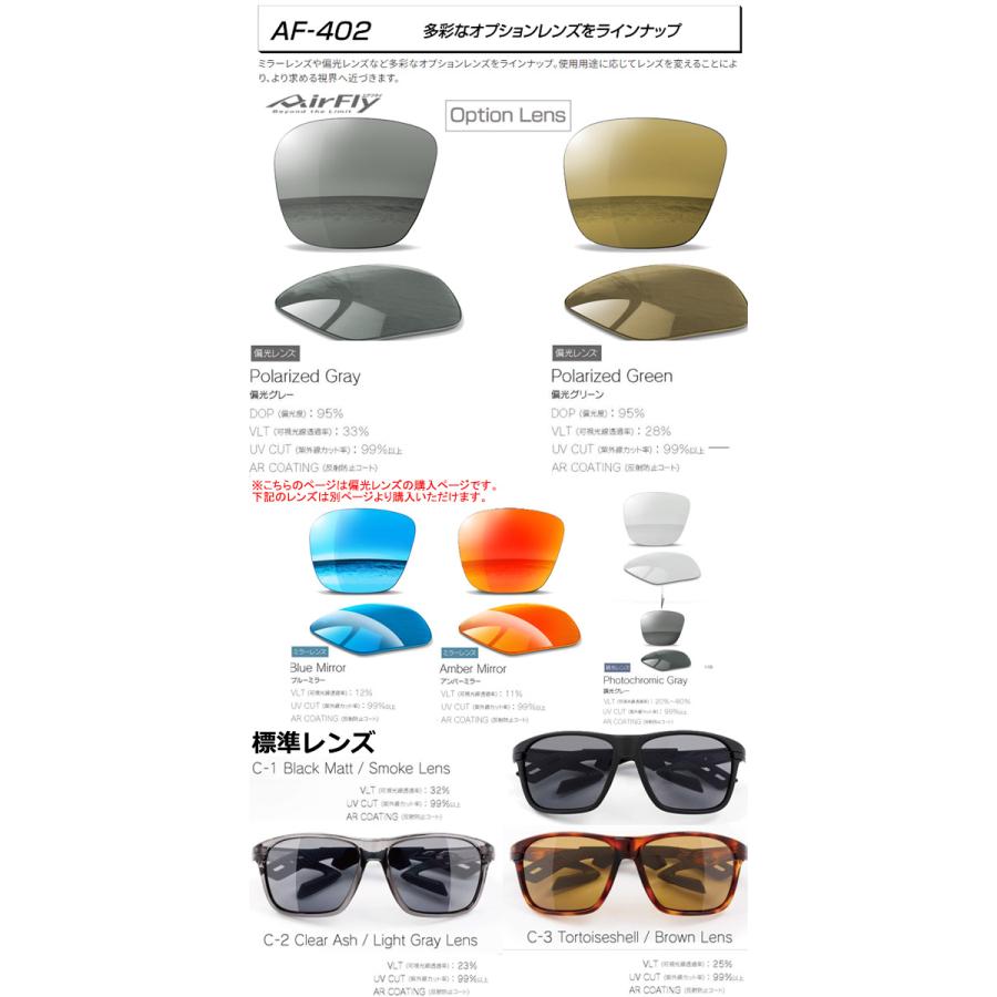 AirFly エアフライ AF-402 P 偏光レンズ組込みセット ノーズ AirFly エアフライ AF-402 P 偏光レンズ組込みセット ノーズ