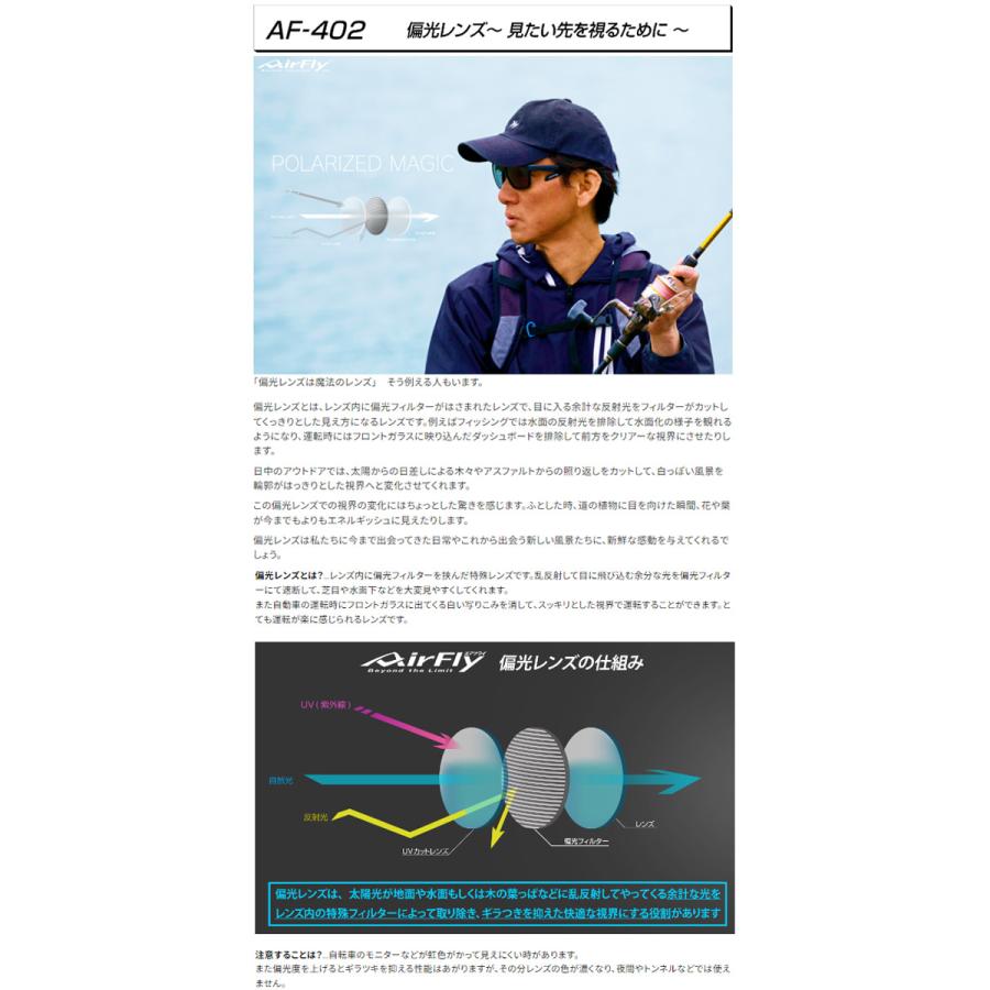 AirFly エアフライ AF-402 P 偏光レンズ組込みセット ノーズ AirFly エアフライ AF-402 P 偏光レンズ組込みセット ノーズ