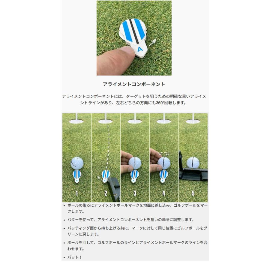 ALTA GREEN GOLF アライメントボールマーク ボールマーカー