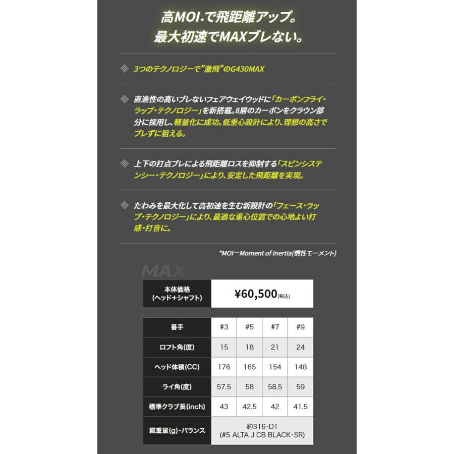 ♪【特注】【22年モデル】ピン G430 MAX フェアウェイウッド [24ヴェンタス ブルー] カーボンシャフト PING GOLF G430 FAIRWAYWOOD マックス 24 VENTUS BLUE｜jngolf2010｜07