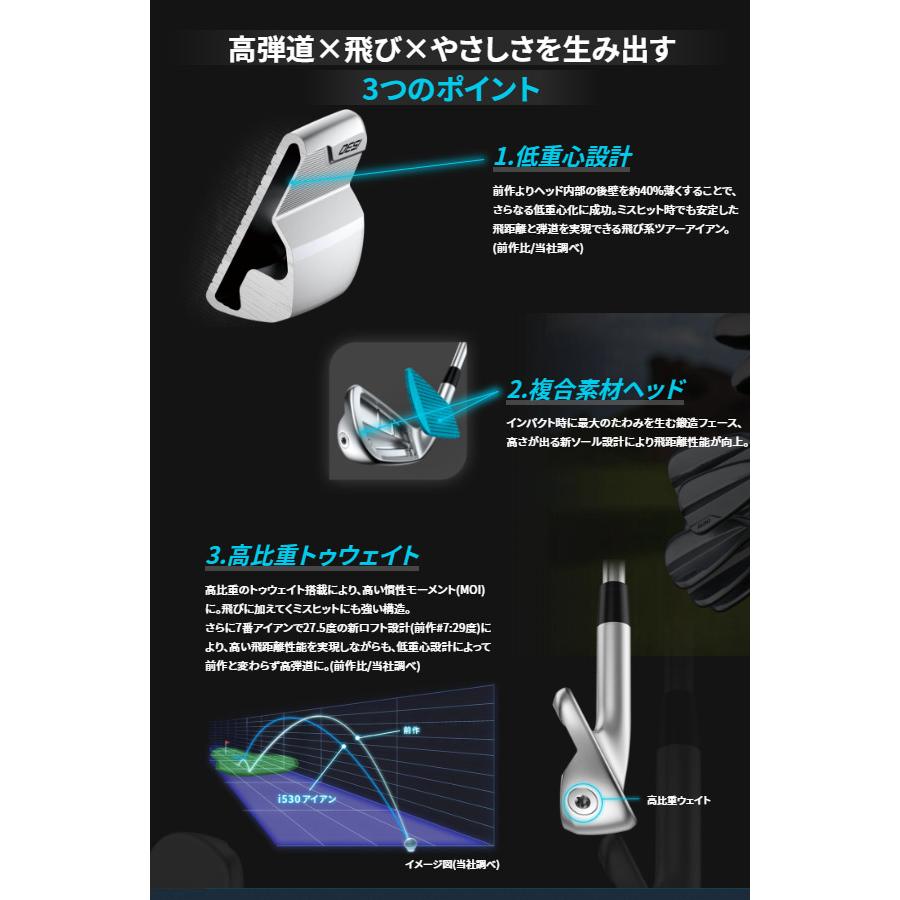 ♪【特注】ピン i530 アイアン単品 [エアロテック スチールファイバーi] カーボンシャフト PING IRON Aerotech Steel Fiber｜jngolf2010｜03