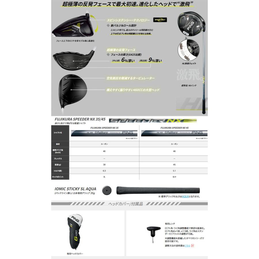 品数豊富！ ○ピン G430HL MAX 35 マックス PING DRIVER 45