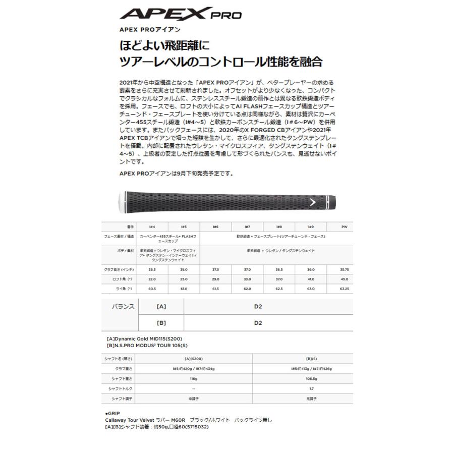 Callaway 【23年モデル】 キャロウェイ エイペックスPRO アイアン6本