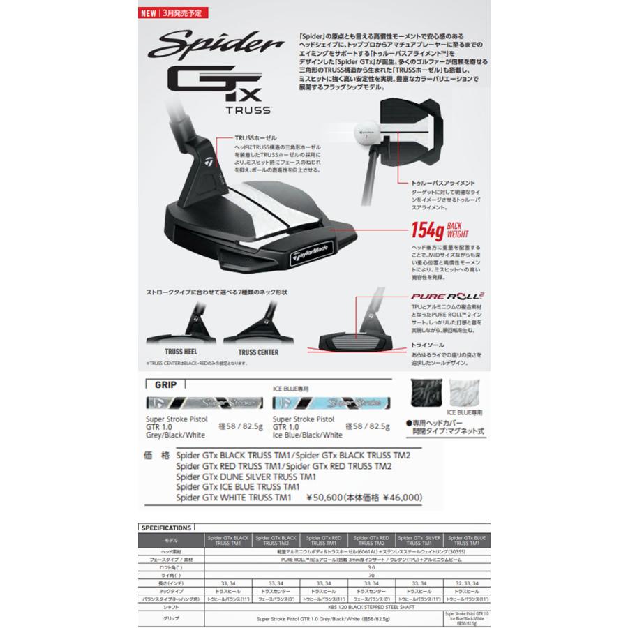 TaylorMade 【23年モデル】 テーラーメイド スパイダー GTX TaylorMade 【23年モデル】 テーラーメイド スパイダー GTX