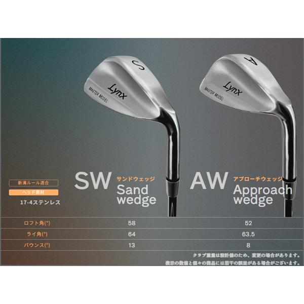 Lynx Master Model ウェッジ　アイスクロムカーボンシャフト 楽天市場】新作 リンクスゴルフ MASTER MODEL ウェッジ [アイスクロム