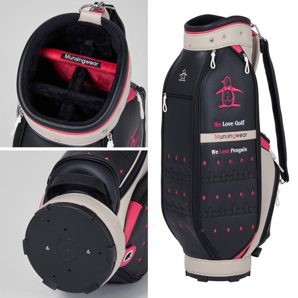 Munsingwear キャディバッグ ブラック/レッド 楽天市場】マンシング(Munsingwear) キャディバッグ レディース 合皮