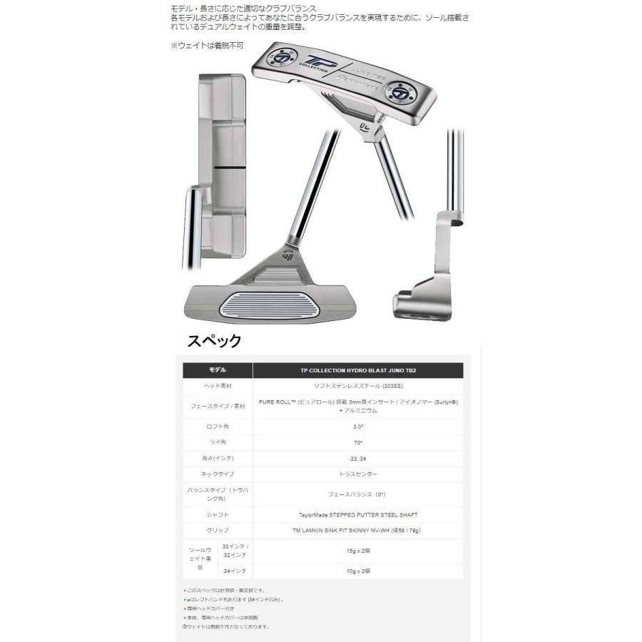 TaylorMade - 【新品】テーラーメイド TPコレクション ハイドロブラスト ジュノ TB2 TaylorMade テーラーメイド TP COLLECTION HYDRO BLAST JUNO TB2