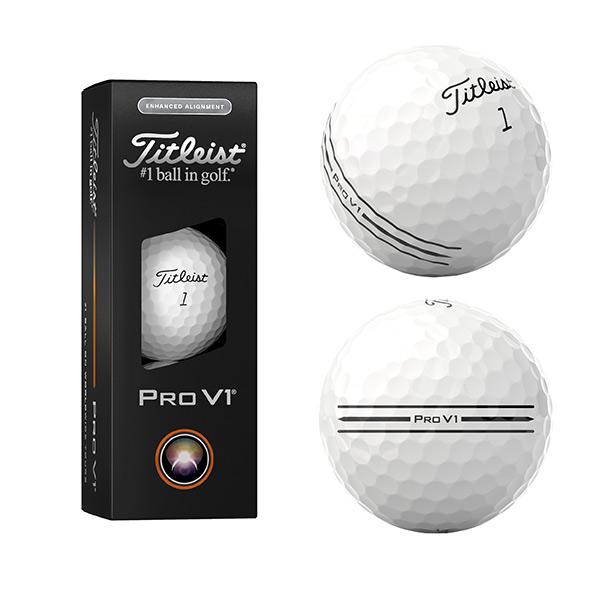 タイトリスト ゴルフ ボール プロV1 AIM Enhanced プロV1X レフトダッシュ 1ダース 12球 ホワイト  PRO V1 V1X Titleist  エイム エンハンスド 限定ライン入り | Titleist | 01