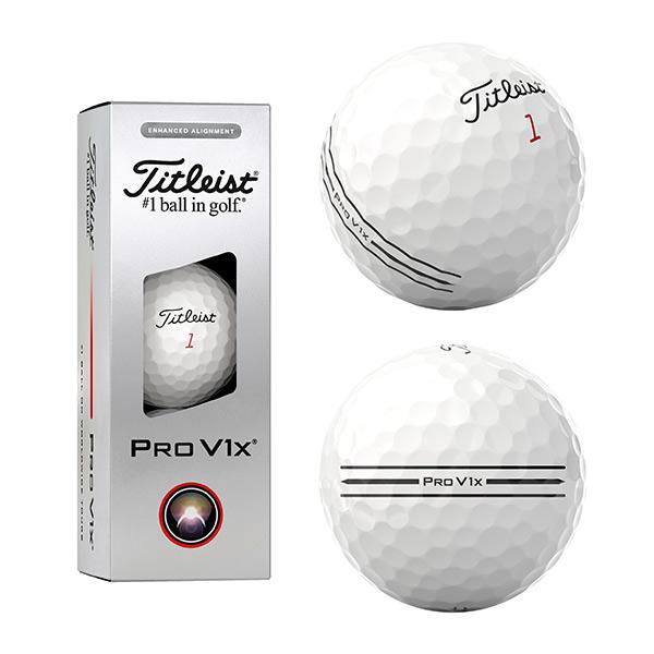 タイトリスト ゴルフ ボール プロV1 AIM Enhanced プロV1X レフトダッシュ 1ダース 12球 ホワイト  PRO V1 V1X Titleist  エイム エンハンスド 限定ライン入り | Titleist | 02