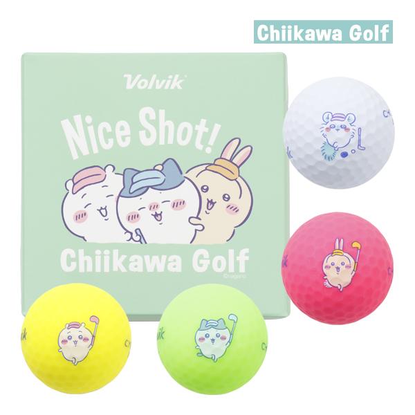 ちいかわ ゴルフ ボール 4個入り VOLVIK カラーミックス ハチワレ