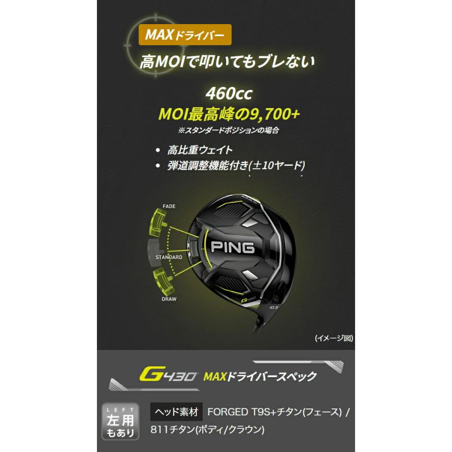 PING（ピン） 在庫あり G430 MAX ドライバー [アルタ J CB ブラック
