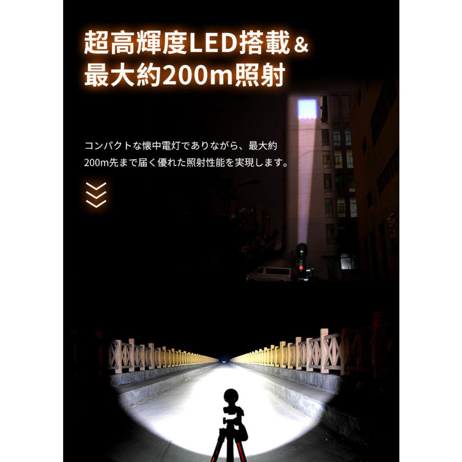 懐中電灯 LEDライト 電池式 ハンディライト ハンドライト 超高輝度led
