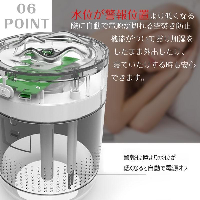 USB卓上加湿器 LEDランプ 500ml 大容量 静音 小型加湿器 超音波 ミニ加湿器 USB給電 翌日配達対応 宅配便配送 送料無料｜jnh｜15