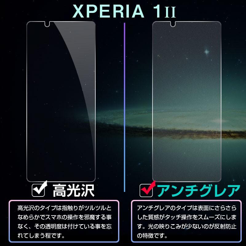 Xperia 1 II 液晶保護フィルム 高光沢 アンチグレア 反射防止 指紋防止