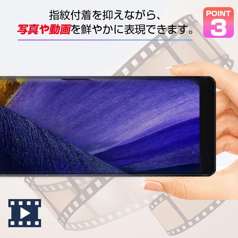 【美品】SONY Xperia 1Ⅱ SO-51A パープル 保護フィルム付き Xperia 1 II 液晶保護フィルム 高光沢 アンチグレア 反射防止 指紋防止