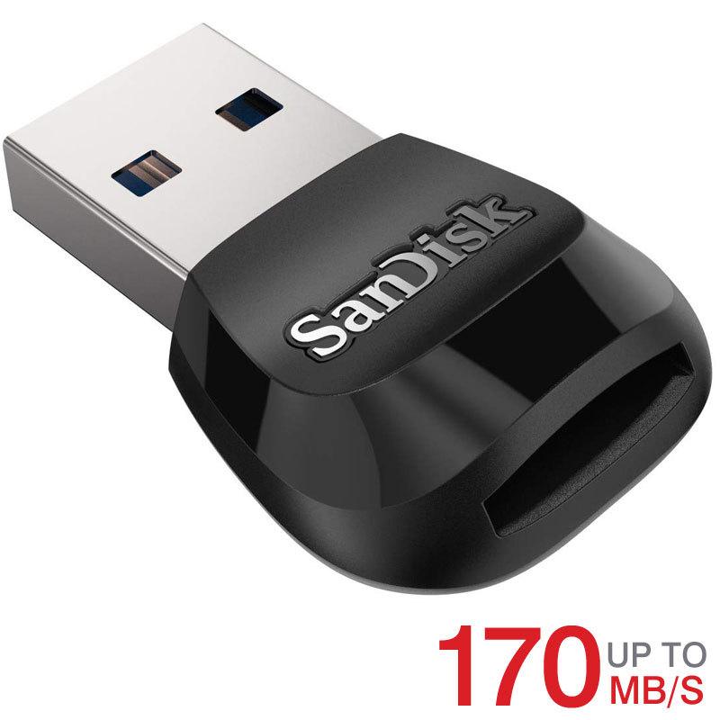 microSDカードリーダー 超高速R:170MB/s USB3.0接続 SanDisk サンディスク UHS-I 対応 microSDXC対応 SDDR-B531-ZN6NN 翌日配達対応 海外パッケージ 送料無料｜jnh