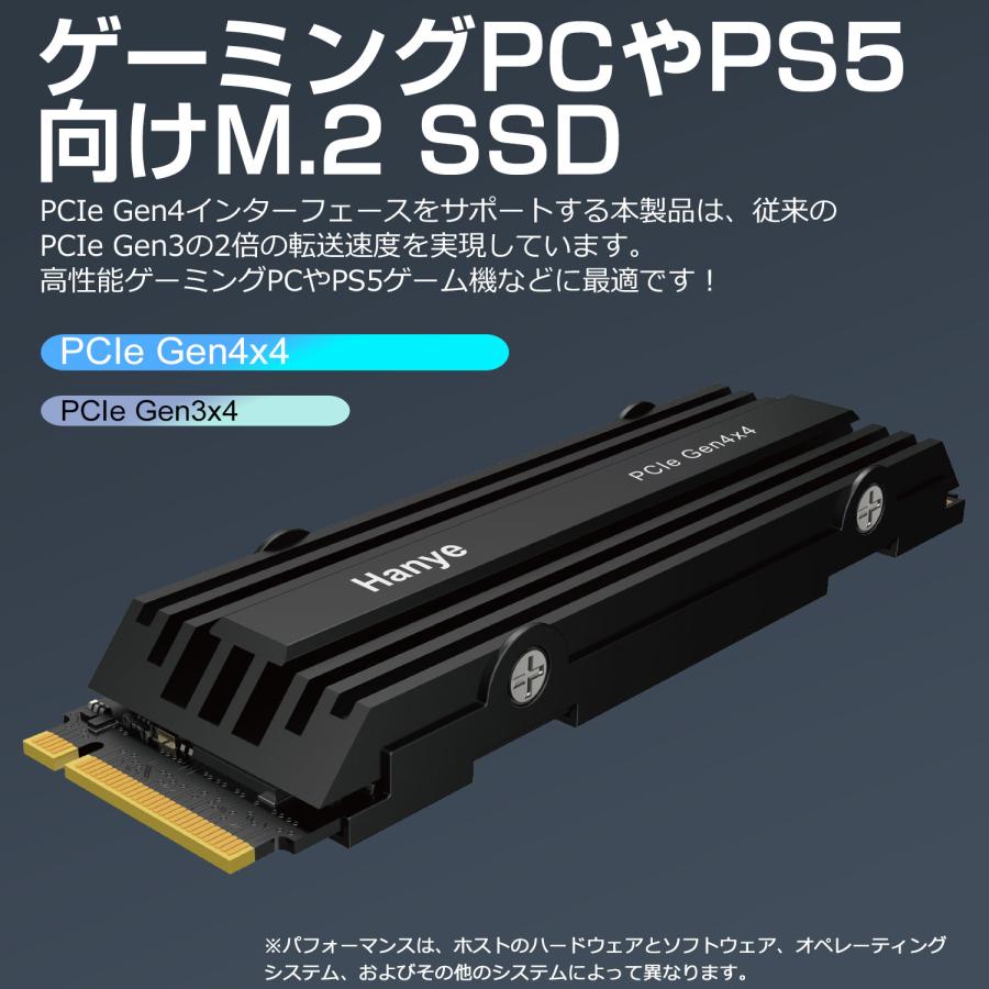 Hanye 特価セール Hanye 1TB 3D NAND NVMe SSD PCIe Gen 4x4