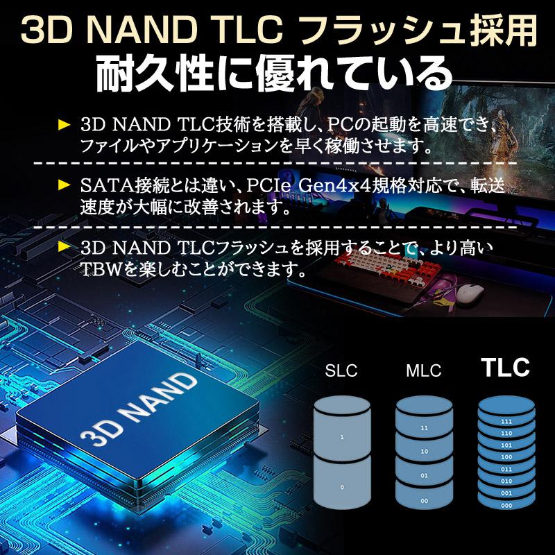 Hanye NVMe SSD 2TB 3D NAND TLC ヒートシンク搭載 PCIe Gen 4x4 Hanye NVMe SSD 2TB 3D NAND TLC ヒートシンク搭載 PCIe Gen 4x4