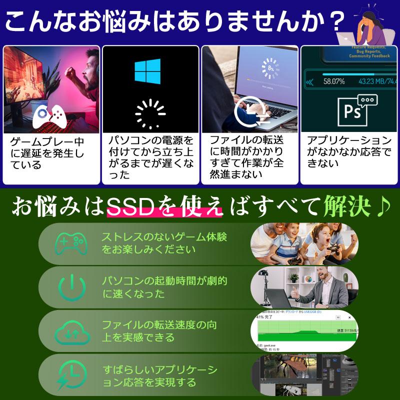 Hanye 2TB 3D NAND NVMe SSD PCIe Gen 4x4 放熱シート付 R Hanye 2TB 3D NAND NVMe SSD PCIe Gen 4x4 放熱シート付 R