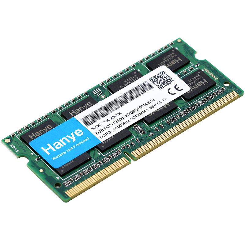 ノートPC用メモリ Hanye DDR3L 1600 PC3 12800 16GB(8GBx2枚) SODIMM 1.35V CL11 204 PIN 5年保証 翌日配達対応 送料無料｜jnh｜04
