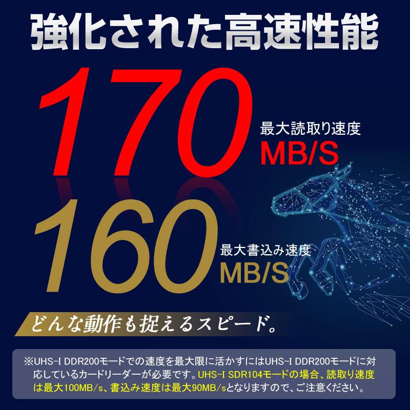 マイクロsdカード microSDXCカード 256GB R:170MB/s W:160MB/s UHS-I DDR200モード U3 V30 4K Ultra HD A2 JNH Promate 5年保証｜jnh｜04