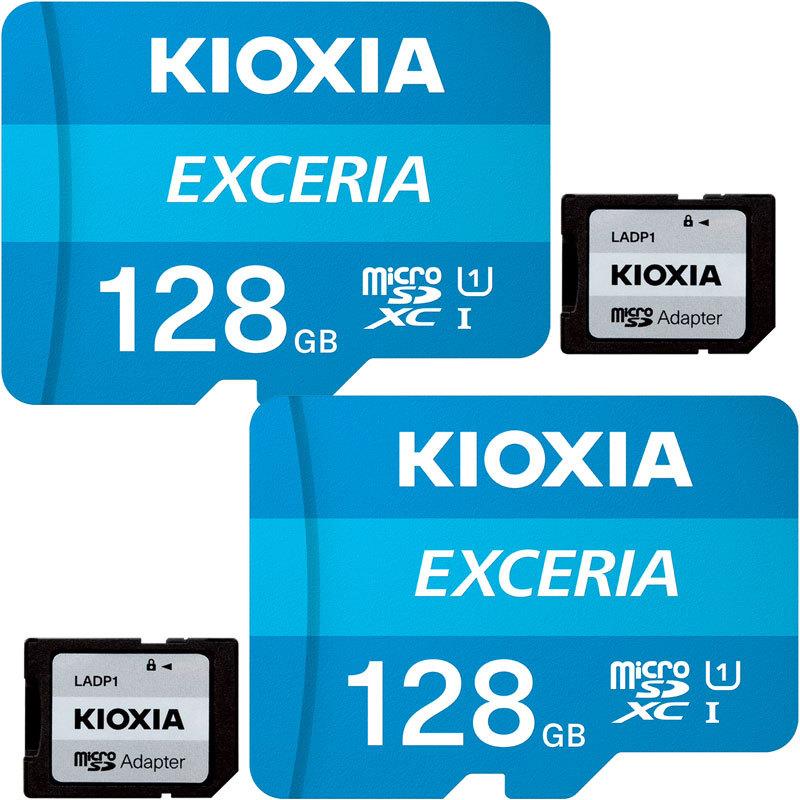 2個セットお買得 マイクロsdカード microSDXC 128GB Kioxia EXCERIA UHS-I U1 100MB/S Class10 FULL HD録画対応 海外パッケージ Nintendo Switch対応｜jnh