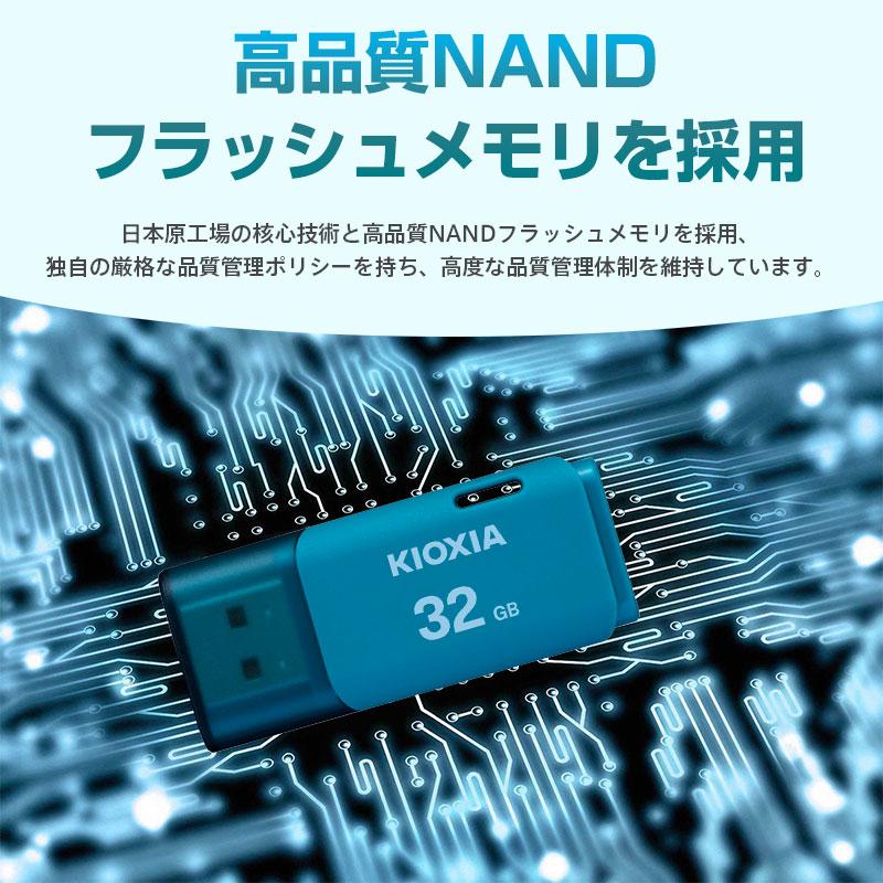 1箱（20枚入）翌日配達 USBメモリ32GB Kioxia USB2.0 TransMemory U202 Windows/Mac対応 日本製 LU202W032GG4海外パッケージ 翌日配達対応 宅配便配送｜jnh｜05