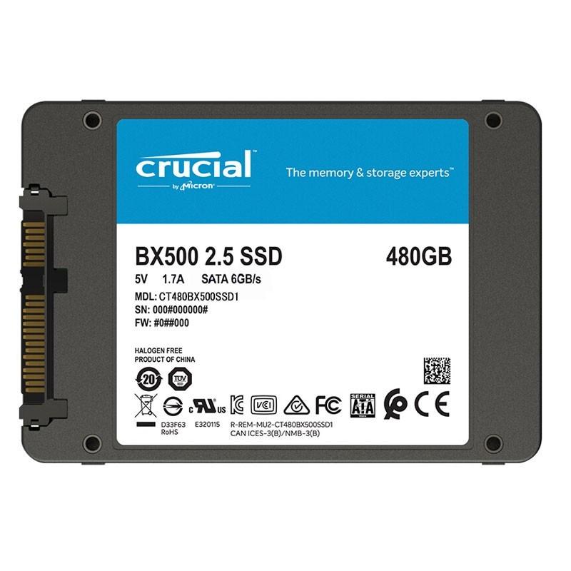 新作の商品 2個セットお買得 Crucial クルーシャル SSD 480GB BX500 SATA3 内蔵 2.5インチ 7mm CT480BX500SSD1 3年保証・翌日配達 グローバル パッケージ 送料無料