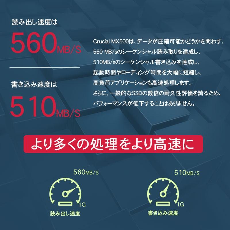 crucial（クルーシャル） セール SSD 500GB 3D TLC 2.5インチ