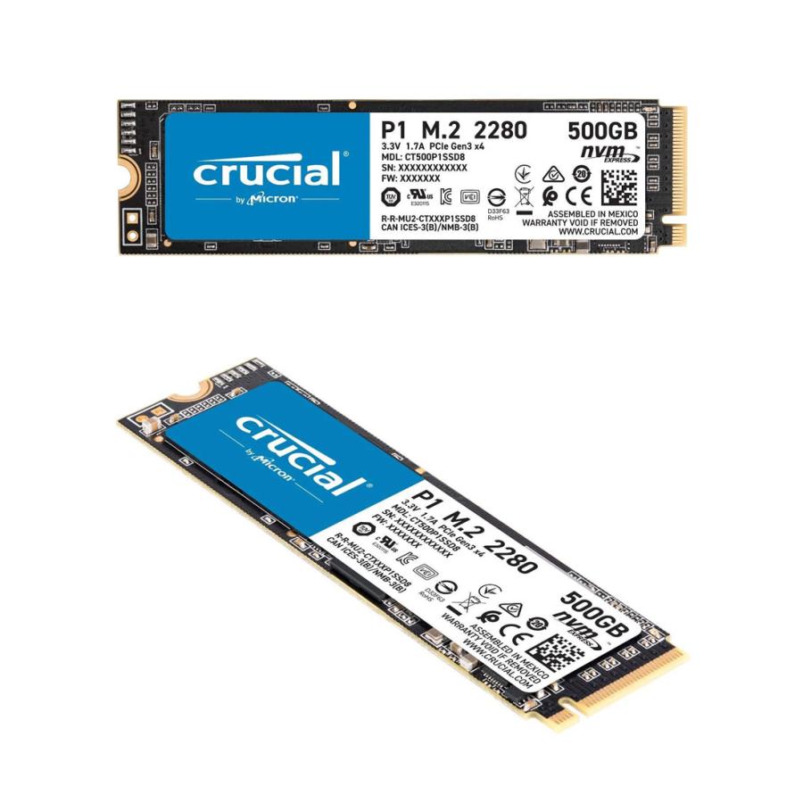 crucial（クルーシャル） 500GB NVMe PCIe M.2 SSD P1シリーズ