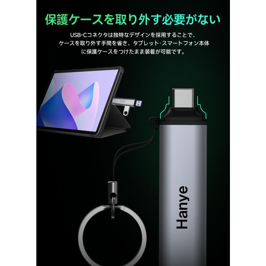 Hanye SDカードリーダー USB 3.2 Gen 1 UHS-I Type-C OTG対応 5Gbps 170MB/s 3-in-1 SDXC microSDXCカードリーダー USBポート 翌日配達 1年保証 | Hanye | 15