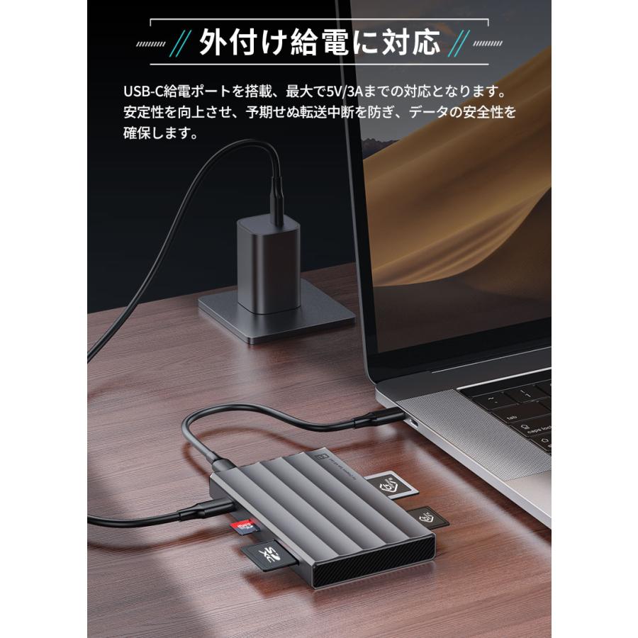 Hanye 4in1 カードリーダー USB 3.2 Gen2 SD/TF(Micro SD)/ CFA/CFBカードリーダ 高速転送 同時読み書き アルミ合金 高耐久 1年保証 翌日配達 | Hanye | 03