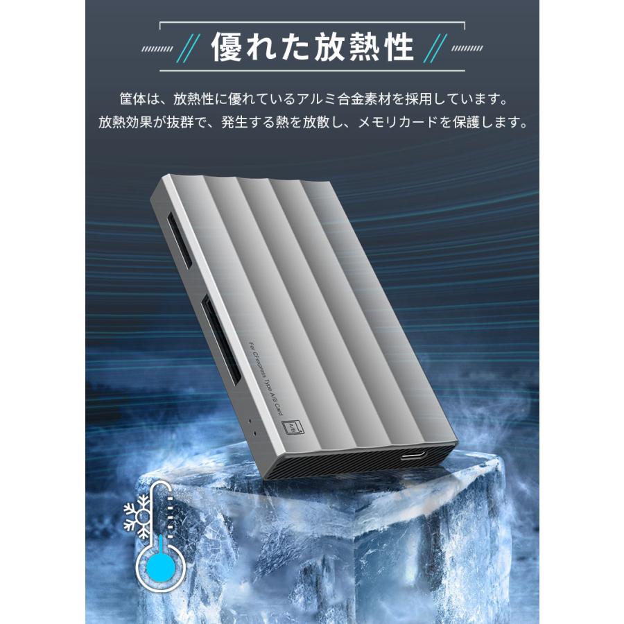 Hanye 4in1 カードリーダー USB 3.2 Gen2 SD/TF(Micro SD)/ CFA/CFBカードリーダ 高速転送 同時読み書き アルミ合金 高耐久 1年保証 翌日配達 | Hanye | 09
