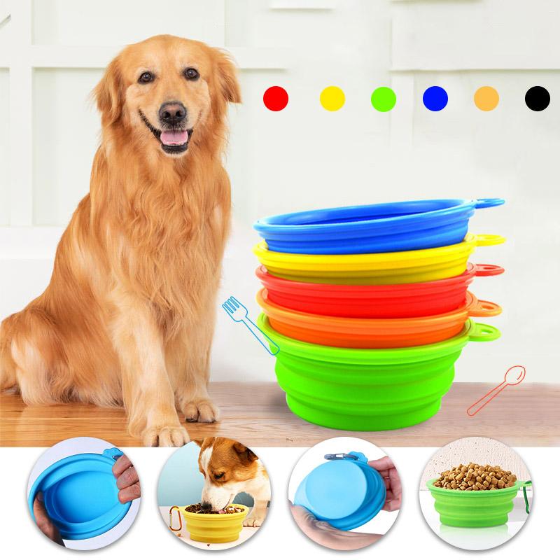 ペットボウル 折り畳み式 ペット食器 犬 猫 ペット用品 カラビナ付き