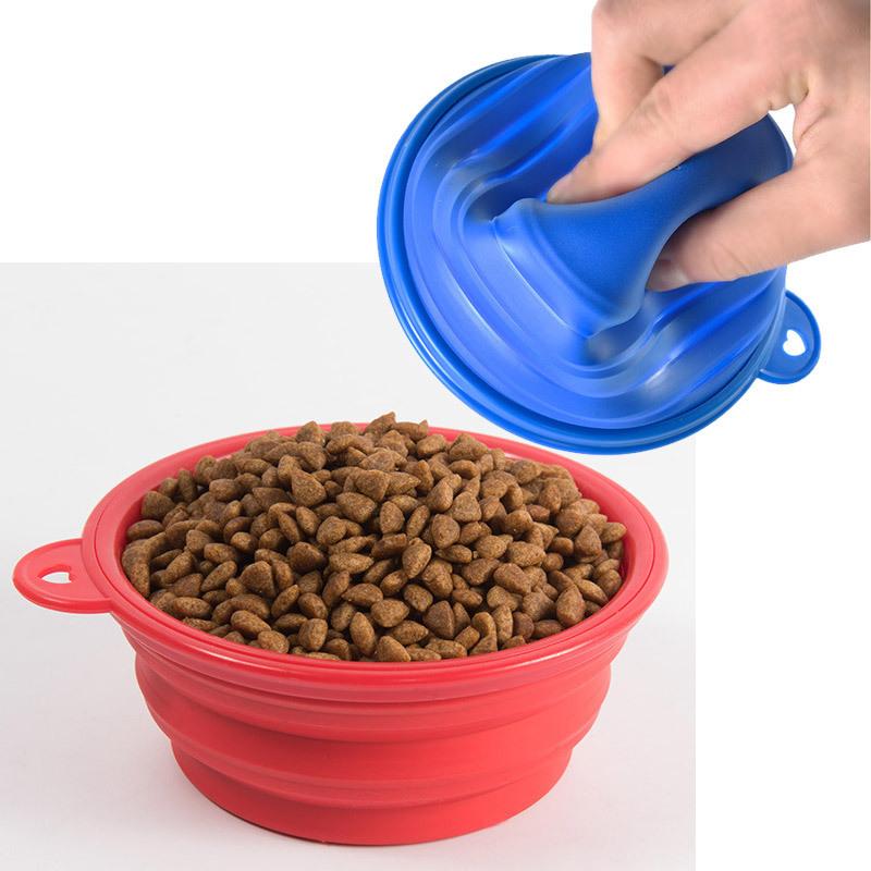 ペットボウル 折り畳み式 ペット食器 犬 猫 ペット用品 カラビナ付き