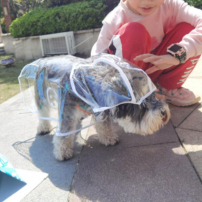 犬用レインコート レインポンチョ 透明 ドッグウェア 雨具 犬のレイン