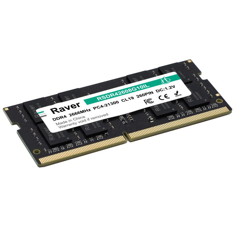Raver ノートPC用メモリ 8GB PC4-21300(DDR4-2666) SODIMM Raver 1.2V 