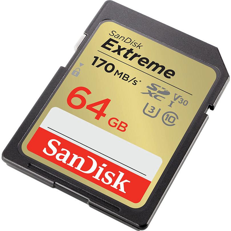 SDカード SanDisk Extreme SDXCカード 64GB UHS-I U3 V30 4K R:170MB/s W:80MB/s 4K Ultra HD対応SDSDXV2-064G-GNCIN 海外パッケージ 送料無料｜jnh｜03