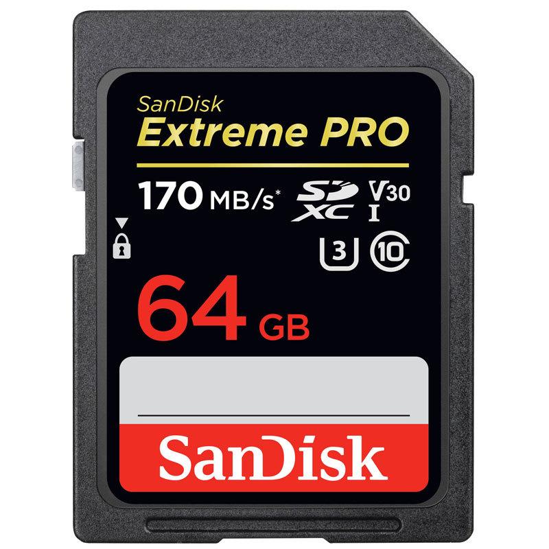 SDカード 翌日配達 SanDisk ExtremePro UHS-I U3 SDXCカード 64GB class10 170MB/s V30 4K Ultra HD対応SDSDXXY-064G-GN4IN海外パッケージSA1409XXY 送料無料｜jnh